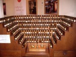 Antique perfumer’s organ in the Fragonard Perfume Museum, Paris